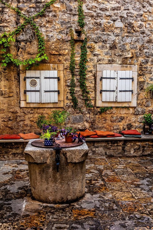 Alleys in the old town centre of Budva, Montenegro, Budva, Montenegro