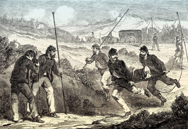Military telegraphy, Battle of Antietam, American Civil War, Maryland, 1862