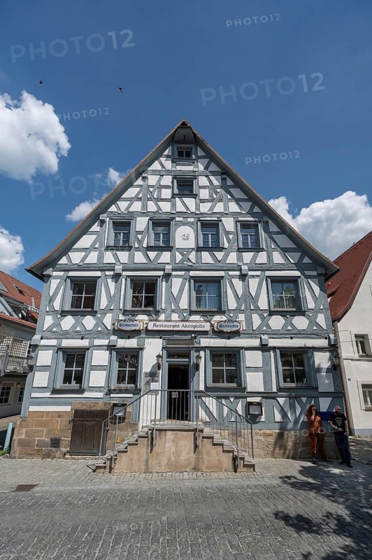 Historic residential building with restaurant, Wiesentstraße 11, Forchheim, Upper Franconia, Bavaria, Germany