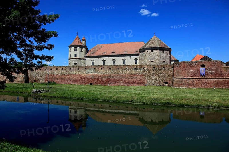 Fogarash Fortress, Cetatea Fagarasului, a historical monument, construction began in 1310, in the city of Fagaras, the fortress is now home to the Museum of the Fagaras Land, Brasov District, Transylvania, Romania