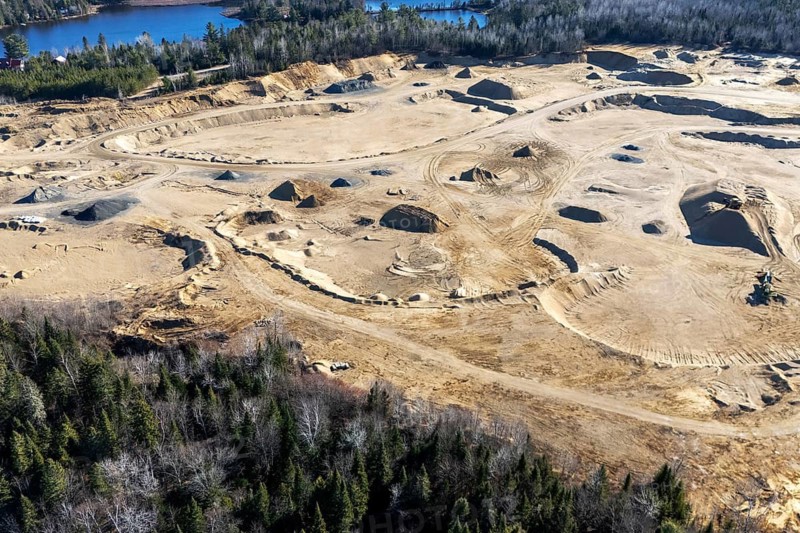 Sand and gravel extraction site, Region of La Mauricie, Province of Quebec, Canada