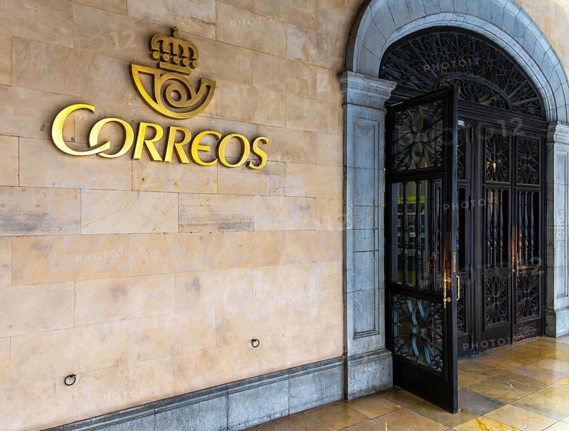 Correos, historic post office in Carrer Constitució, Palam de Majorca, Spain