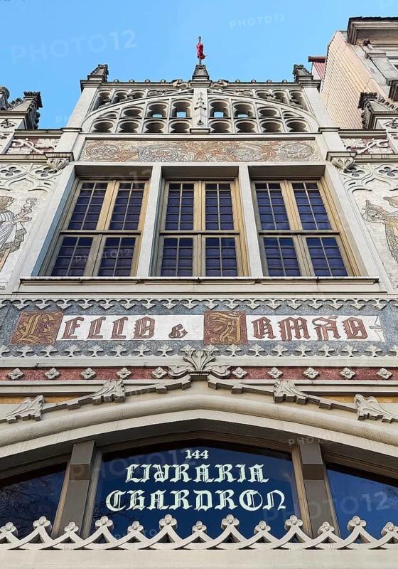 Livraria Lello, the Lello bookstore is one of the most beautiful bookstores in the world, Art Nouveau building with its neo-Gothic façade, Porto, Portugal