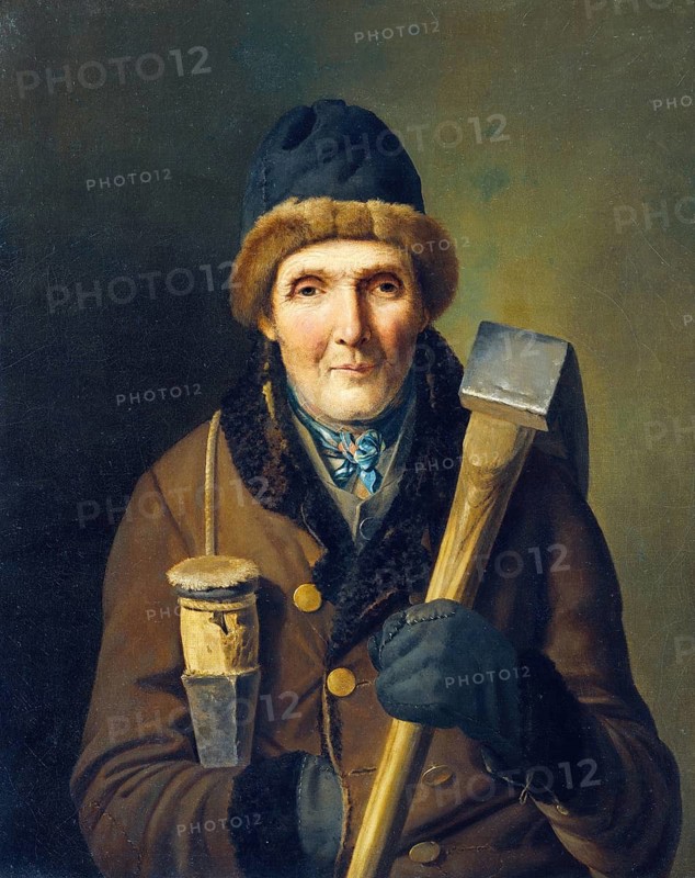 The Woodcutter, Painting by Eduard Ritter, Historical, digitally restored reproduction from a 19th century original, Record date not stated