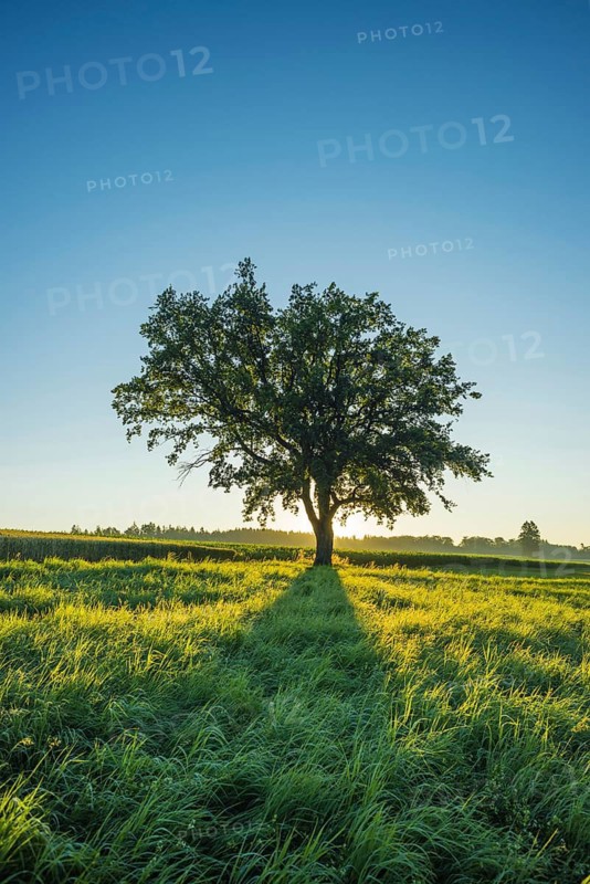 Old English oak (Quercus robur), Swabian Alb, Baden-Württemberg, Germany