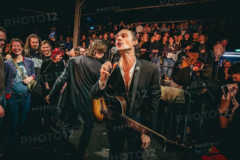 Singer Ben Hartmann from Billions live in the audience on 10 years of cocaine and raspberry ice cream tour 2026 in Berlin ballroom Kreuzberg on 05.02.2026