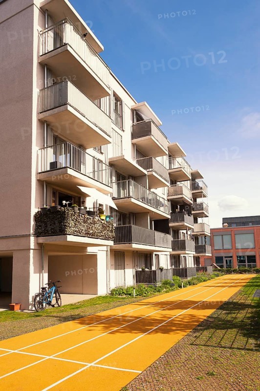 New development area Freiham, Munich West, new district, 350 hectares, construction sites, residential buildings, flats, new buildings, Munich, Bavaria