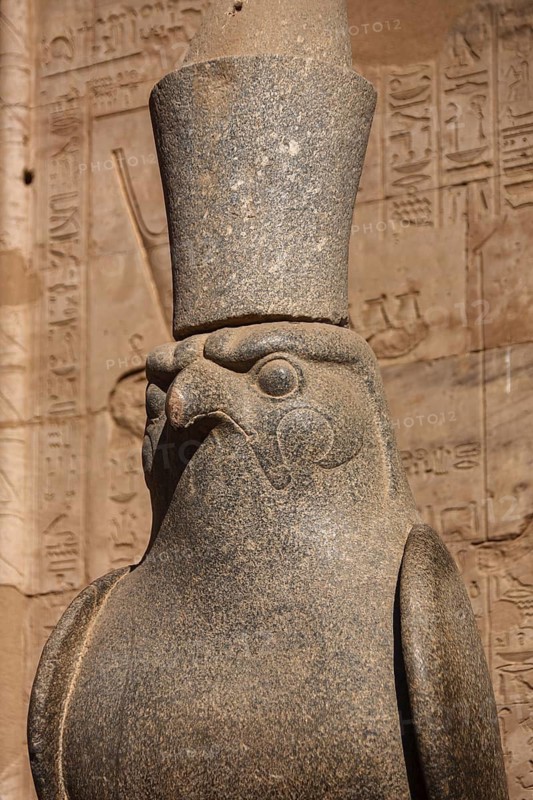 Horus statue, Edfu temple, Horus temple, Edfu, Egypt