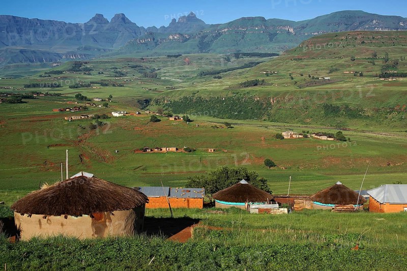 South Africa, Africa, view of the Drakensberg Mountains, Drakensberg Mountains
