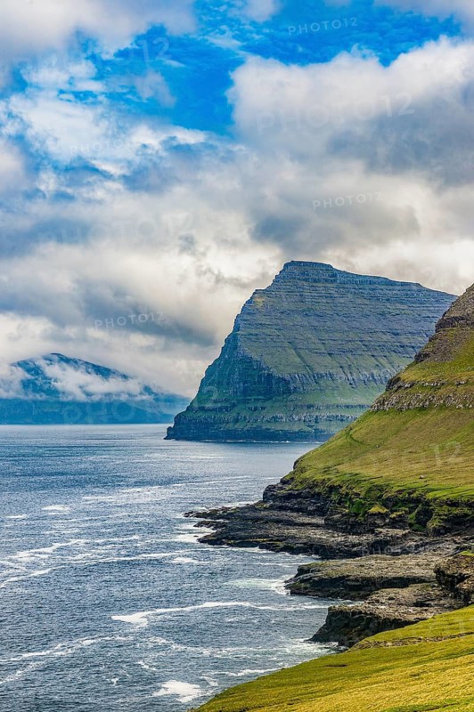 Coastline of Vidoy, Faroe islands, Denmark