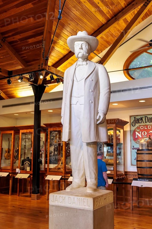 Statue of Jack Daniel in the Visitor Center of the Jack Daniel Distillery in Lynchburg, Tennessee