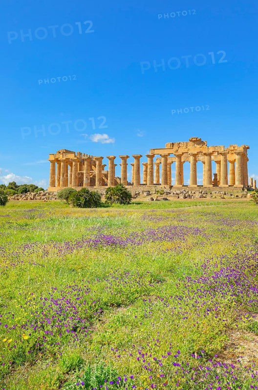 Temple of Hera or Temple E, Selinunte Archaeological Park, Selinunte, Trapani district, Sicily, Italy