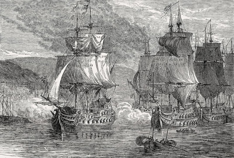 The Battle of Wester Kinghorn, 6 August 1332, near Wester Kinghorn, Scotland, From British Battles on Land and Sea, by James Grant