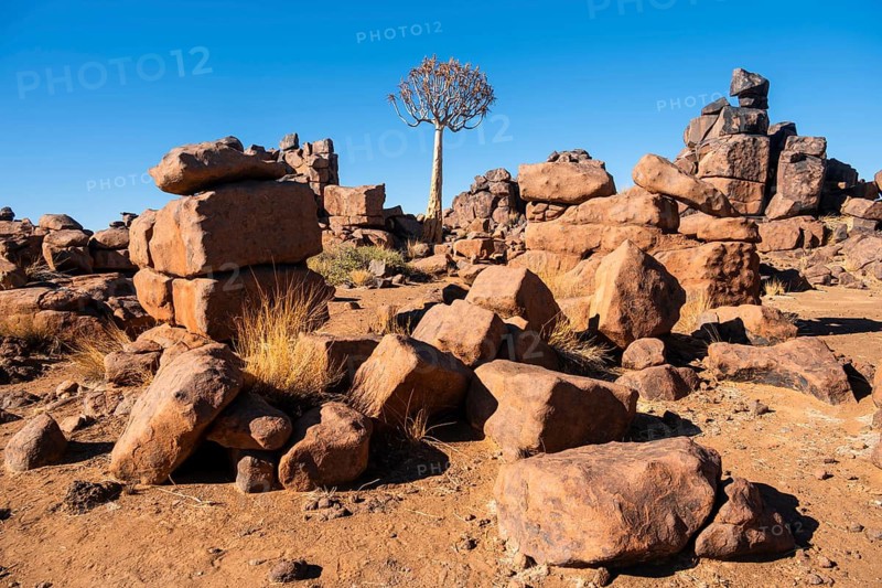 Stacked red rocks, rock formations, Giants Playground, Keetmanshoop, Namibia
