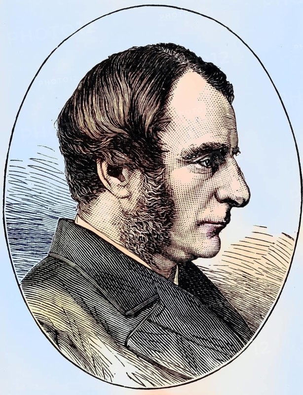 Charles Kingsley (1819-1875) . Church of England minister, novelist, Christian socialist, Protestant controversialist poet, amateur, naturalist, Historical, digitally restored reproduction from a 19th century original, Record date not stated