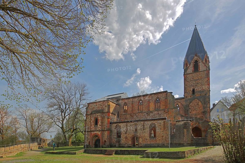 Romanesque funeral church, landmark, church ruin, Treysa, Schwalmstadt, Hesse, Germany