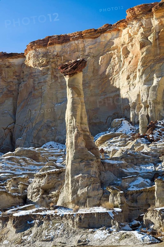 Wahweap Hoodoos, White Hoodoos, Sandstone Sculptures, Grand Staircase Escalante National Monument, Utah, USA, North America