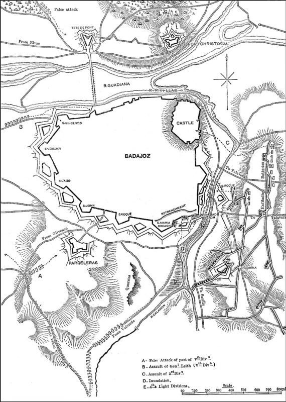 The Siege of Badajoz, 16 March – 6 April 1812, Peninsular War, From British Battles on Land and Sea by James Grant