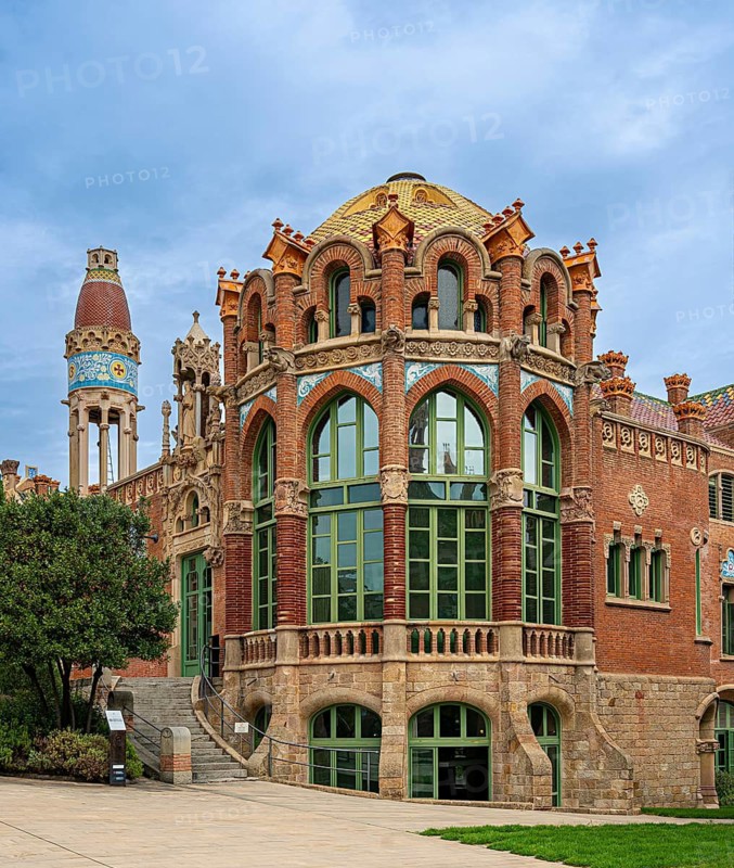 Historic hospital complex of the Hospital de la Santa Creu i Sant Pau, Barcelona, Catalonia, Spain