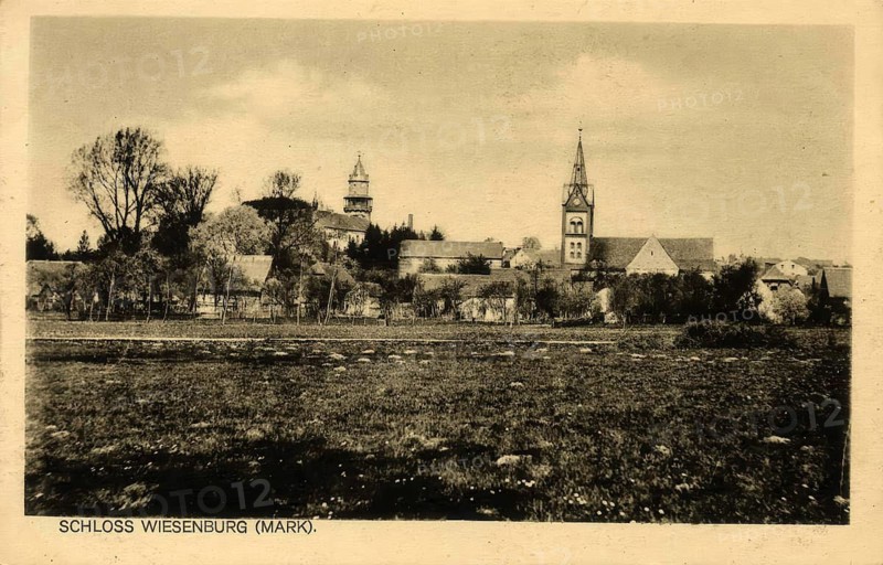 Historical postcard, picture postcard, castle in Wiesenburg (Mark), Brandenburg, Germany, digitally enhanced reproduction of an original from around 1900, picture postcard