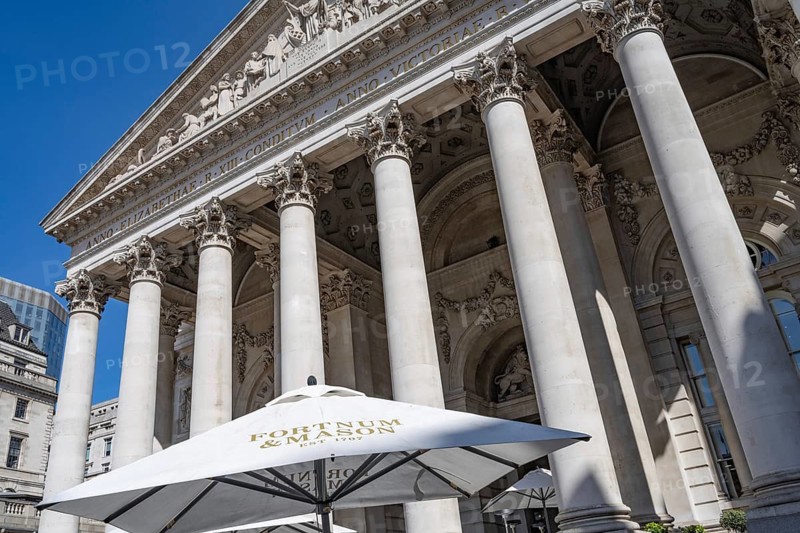 London, United Kingdom. April 8th 2026 Fortnum and Mason Cafe, Bar, Restaurant and shop at the Royal Exchange beside the Bank of England in the City, the financial district of London, UK