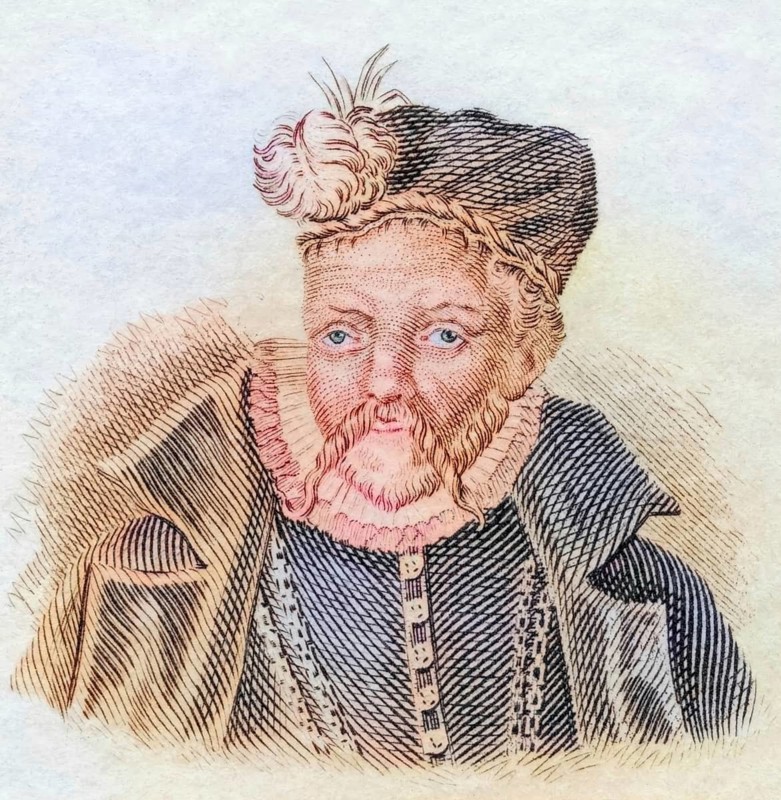 Tycho Brahe, Ottesen Brahe, also known as Tycho de Brahe, (born 14 December 1546 at Knutstorp Castle, Skåne, then Denmark, died 24 October 1601 in Prague or in Benátky near Prague, Kingdom of Bohemia) was a Danish nobleman and one of the most important astronomers, coloured woodcut from Crabbe's Historical Dictionary from 1825, Historical, digital reproduction