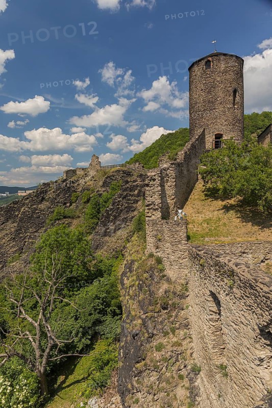 Strekov Castle (German: Schreckenstein) is perched atop a cliff above the River Elbe, near the city of Ustí nad Labem in the Czech Republic