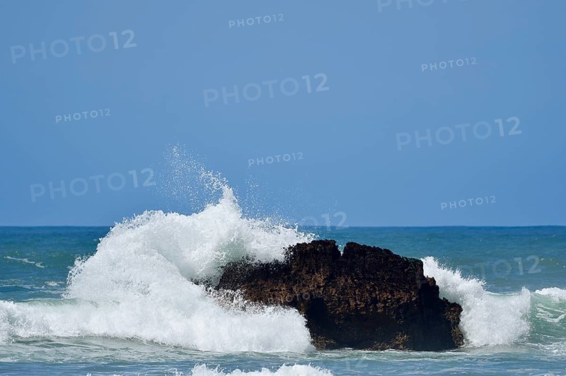 Rocks in the ocean surf, Atlantic Ocean, Parque Natural do Sudoeste Alentejano e Costa Vicentina, Algarve, Portugal
