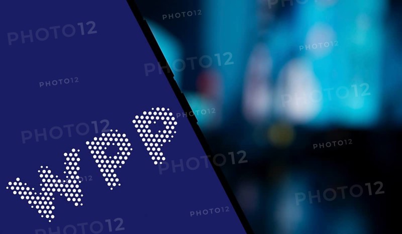Dhaka, Bangladesh- 5 Dec 2024: WPP logo is displayed on smartphone. WPP plc is a British multinational communications, technology and commerce holding company.