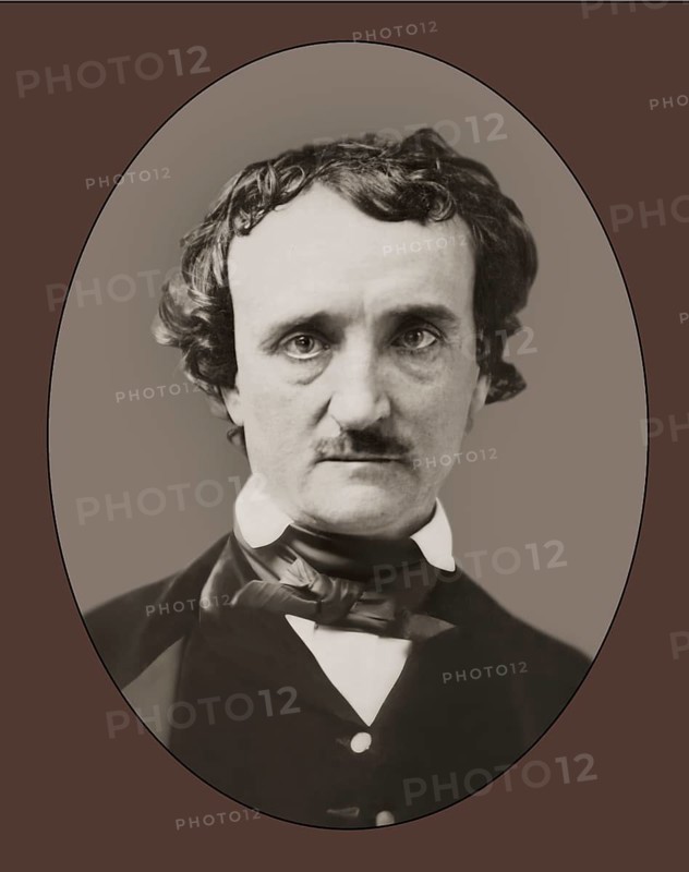 Portrait of Edgar Allan Poe, 1809 – 1849, American writer, digitally edited according to a photograph