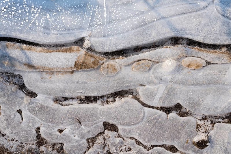 Frozen puddles