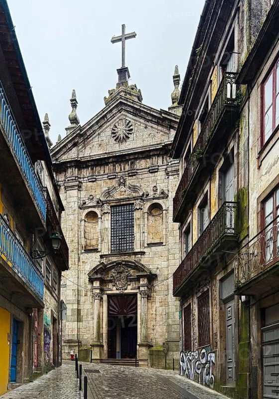 Igreja de São João Novo, catholic church in the old town, Porto, Portugal