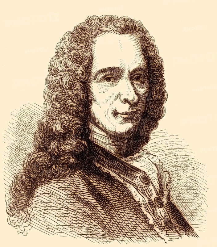 François-Marie Arouet, 1694 – 1778, known as Voltaire, a French Enlightenment writer, historian, and philosopher