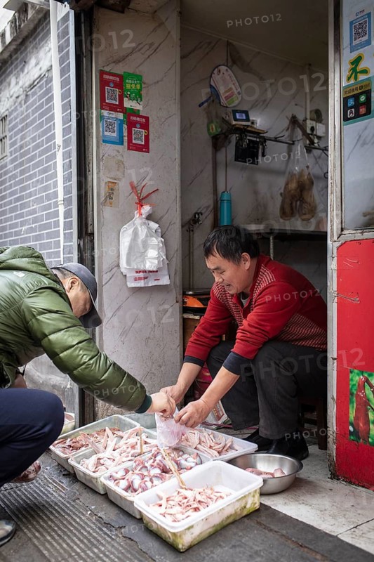 378 Lane Market, Laden für frische Enten, Nanjing, China