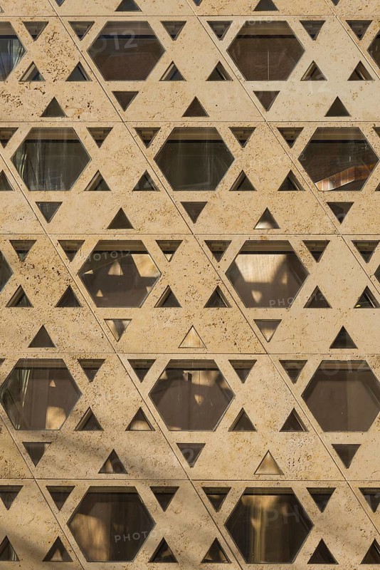 Star of David, hexagram symbol, New Synagogue, Ulm, Baden-Wuerttemberg, Germany