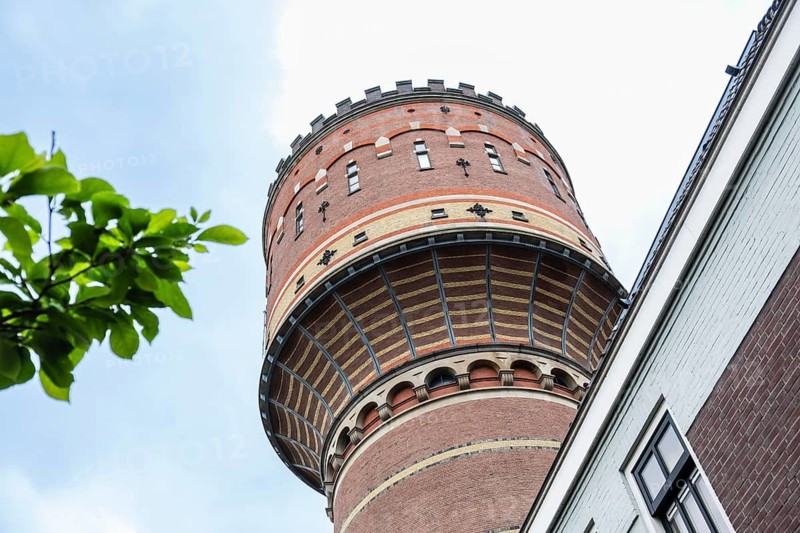 Lauwerhof water tower in the city centre of Utrecht, Netherlands