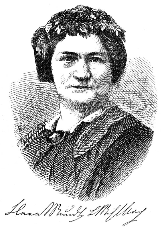 Klara Luise Mundt, 1814-1873, a German writer, Klara Luise Mundt, 1814-1873, eine deutsche Schriftstellerin.