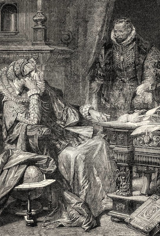ACT I, SCENE II., margaret of parma and machiavel, scene from EGMONT by Johann Wolfgang von Goethe