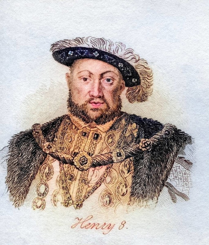 Henry VIII. 1491-1547 King of England from the book Crabbs Historical Dictionary from 1825, Historical, digitally restored reproduction from an original from the 19th century, Record date not stated