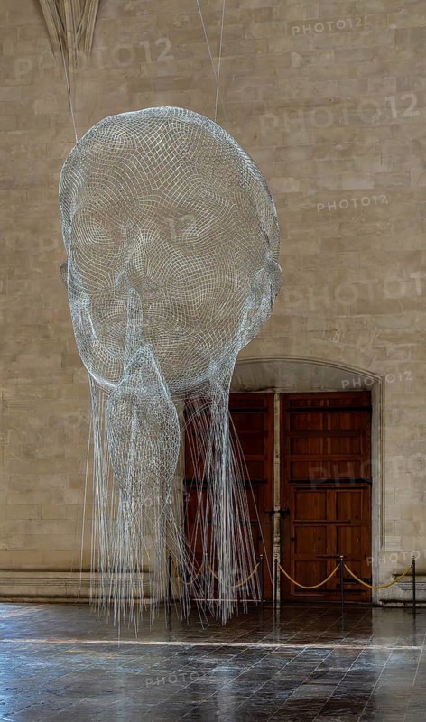 Jaume Plensa, art exhibition in the halls of La Llotja, former trade exchange, Palma de Majorca, Spain