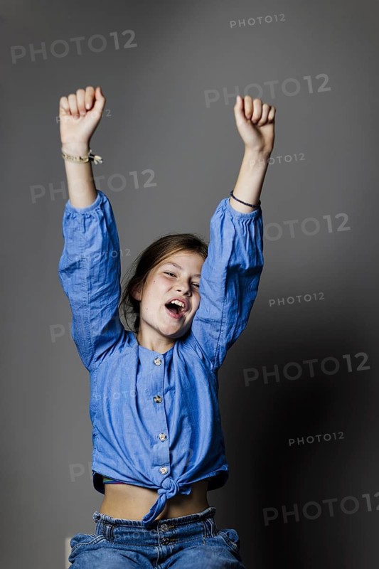 Girl, 8 years old, shows her emotions, Bonn, 04.10.2023