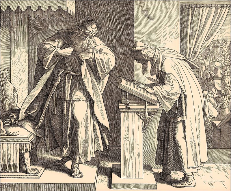 Josiah hearing the book of the law, Old Testament, by Julius Schnorr von Carolsfeld
