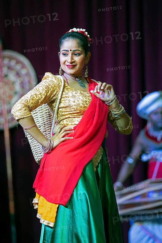 Sri Lankan dancer performing a traditional dance, Young Men's Buddhist Association, Kandy, Central Province, Sri Lanka