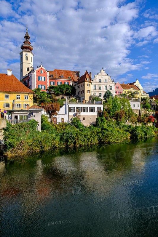 Frohnleiten an der Mur, city view, Murtal, Styria, Austria
