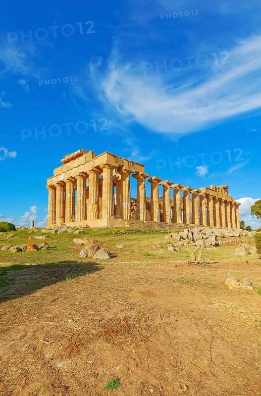 Temple of Hera or Temple E, Selinunte Archaeological Park, Selinunte, Trapani district, Sicily, Italy