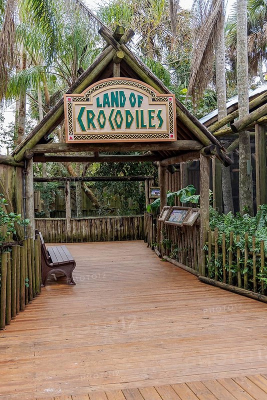 Entrance to the Land of Crocodiles attraction at the St. Augustine Alligator Farm Zoological Park in Florida