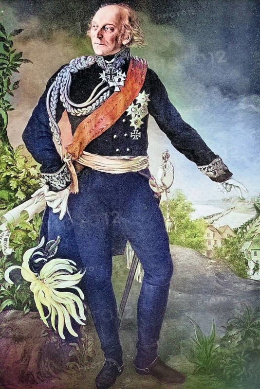 Johann David Ludwig Graf Yorck von Wartenburg, 26 September 1759, 4 October 1830, was a Prussian field marshal who was instrumental in changing the Kingdom of Prussia from a French to a Russian alliance during the Sixth Coalition War, Historical, digitally restored reproduction of an original 19th century master copy, exact original date unknown