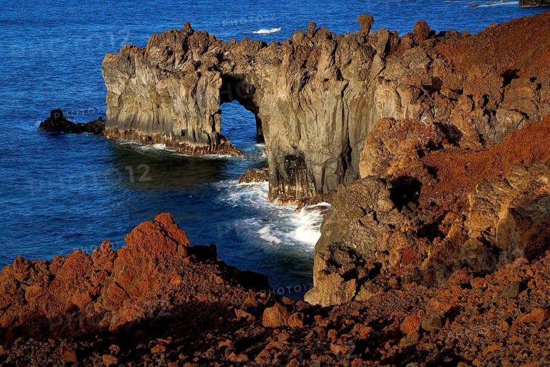 Canary Islands, El Hierro, South Coast, rocks, arch, Atlantic Ocean, Arco de la Tosca, cliffs, El Hierro, Canary Islands, Spain