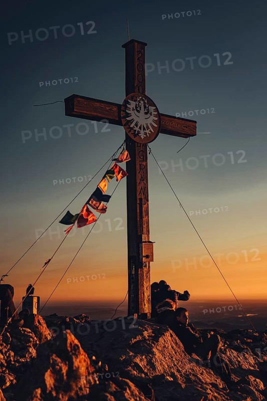 Sunrise photographed from the Aggenstein summit