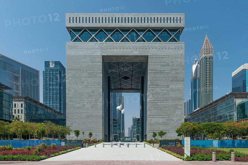 Dubai, United Arab Emirates. July 1st 2019 DIFC Gate Building. Dubai International Financial Centre in the Special Economic Zone, a hub for investment companies in the Middle East. Dubai, UAE